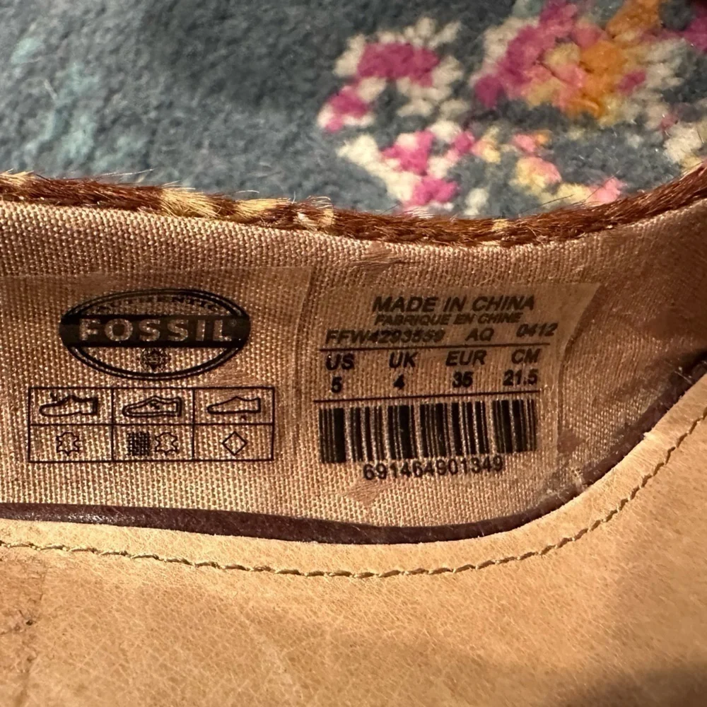 Fossil Maddox Giraffe Print Calf Hair Pump